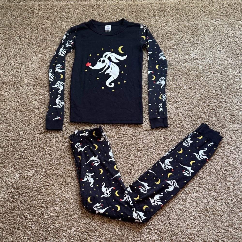 Hanna Andersson Nightmare Before Christmas Zero black unisex pajamas
